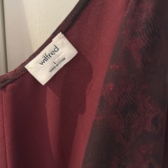 WILFRED Aritzia Beaune dress sz 10 print wrap - Picture 7 of 10